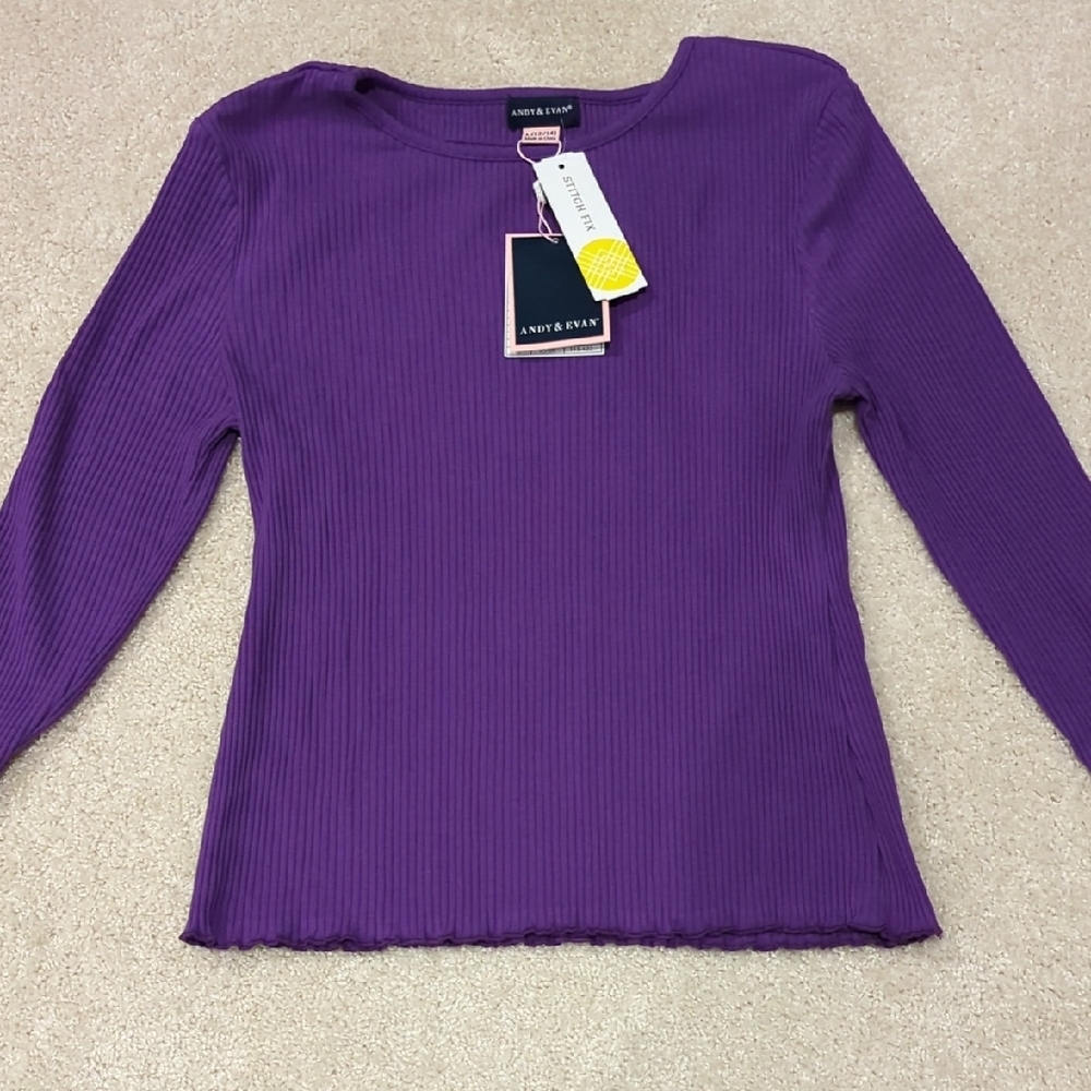 Andy & Evan Purple Girls Top